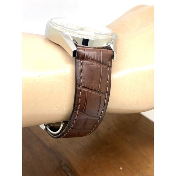 Tag Heuer Men's Watch WV2112 Carrera Re-Edition Swiss Automatic Silver Dial 35mm - Picture 12 of 14